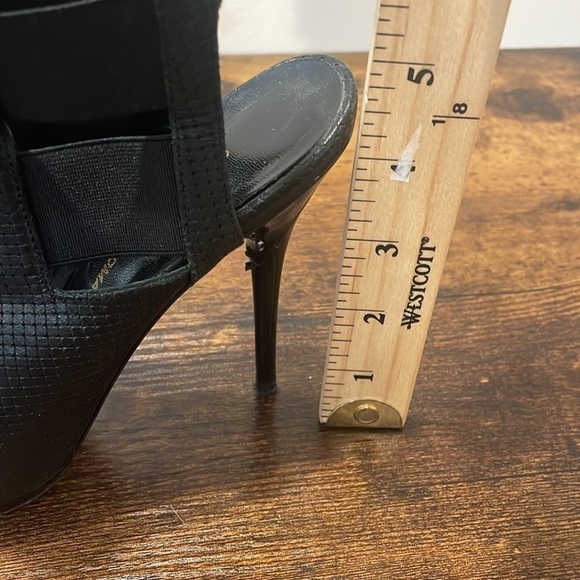Georgina Goodman Black Strappy Stiletto Heels 36.5 Us 6.5 - Picture 8 of 11